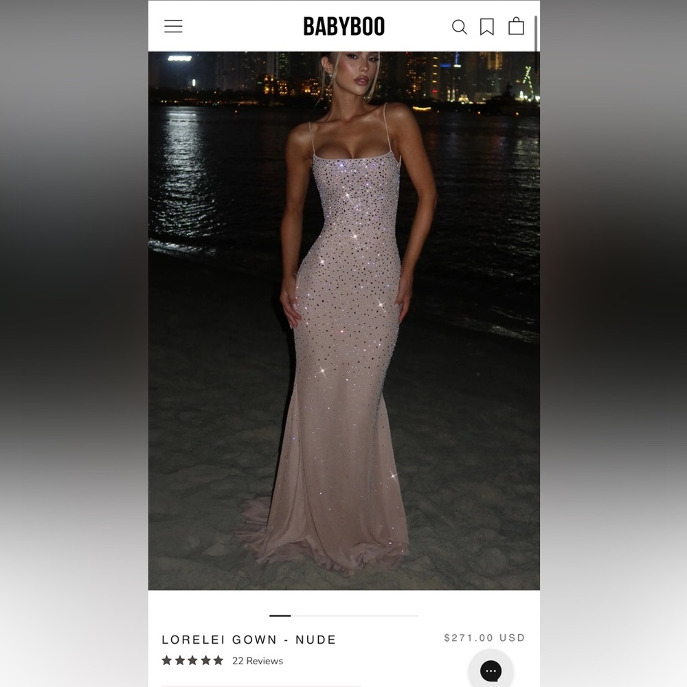 Babyboo Lorelei Gown | Nude | Size S